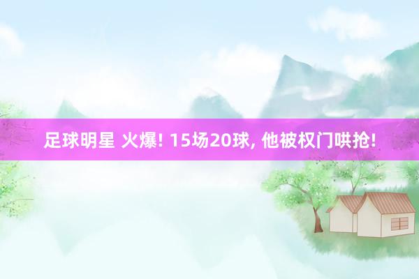 足球明星 火爆! 15场20球, 他被权门哄抢!