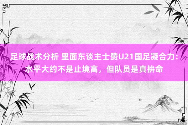 足球战术分析 里面东谈主士赞U21国足凝合力：水平大约不是止境高，但队员是真拚命