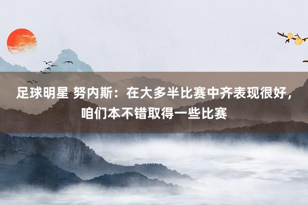 足球明星 努内斯：在大多半比赛中齐表现很好，咱们本不错取得一些比赛